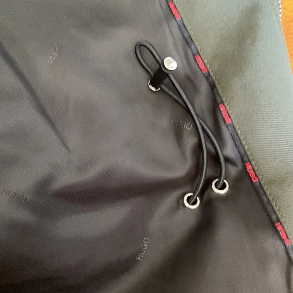 NWOT Hugo Red Men's Dark Green Bingou Zip-off Hood Field Jacket - Picture 7 of 7